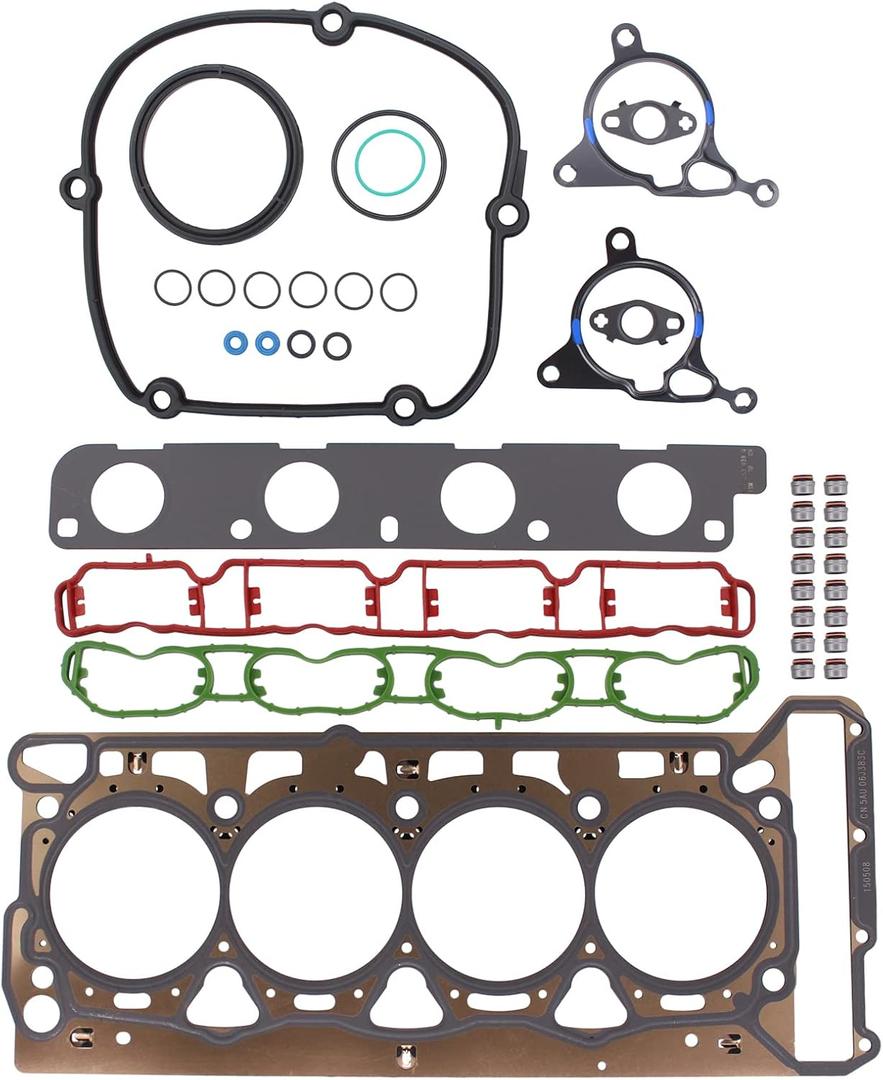NewYall 1.8L 2.0L Engine Cylinder Head Gasket Set for Tiguan/CC/Eos/A4/A4 Quattro/TT Quattro 09-12, Beetle/Golf/A6 12, GTI/Jetta 08-12, Passat 08-10, A3 08-13, A3 Quattro 09-13, A5/A5 Quattro 10-12