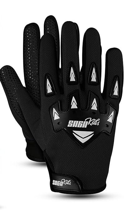 Youth Motocross Gloves – Pro-Grade Protection for Dirt Bike & BMX Riders | High-Performance Gear for Boys & Girls | Built for Future Champions  Small Black