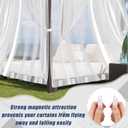 Phoncoo 18pcs Outdoor Curtain Weights, Plastic Wrapped Magnetic Drapery Weights, Waterproof Heavy Duty Curtain Magnets Flag Weights for Heavy Wind, Shower Outside Curtain, Tablecloth (White)