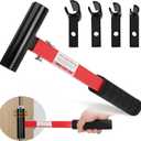 Hinge Bender Tool Set, 4 Size Precision Door Hinge Adjustment Tool Kit with Replacement Wrench, Heavy Duty Door Hinge Bender Feature Durable Steel Construction,Ideal for Residential & Professional Use