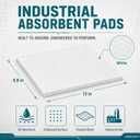 Hoolerry Oil Absorbent Pads Weight Dimpled Pad Garage Accessories Water Absorbent Mat Oil Spill Mat for Absorbing Protecting Home Garage Basement(9.8 x 13 Inch,White,100 Pcs)