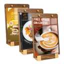 3 Pack 8.5"x11" Acrylic Sign Holder with Wood-Color Base, Tabletop Display Sign Holder Vertical for Store/Coffee Shop/Restaurant Menu Hotel/Office Poster Show