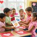 2 x HIDEGRASS Dinosaur Valentine's Day Cards for Kids Classroom, 30 Pack Valentine Cards with 36 Stickers & 30 Envelops, Valentines Gifts for Boys Girls (Red)