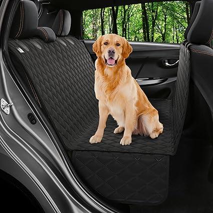 Dog Car Seat Cover for Back Seat, Waterproof Hammock for Car, SUV & Truck, Non-Slip Backseat Cover for Dogs, Heavy-Duty Dog Hammock Style Seat Protector Pets, Easy to Install & Clean