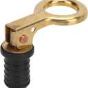 Rubber Brass Marine Drain Plug for Boat Yacht (0.6inch)