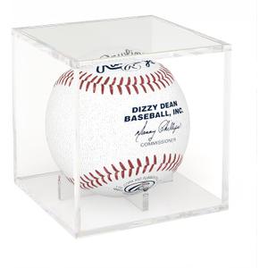 Acrylic Baseball Display Case, Clear Memorabilia Showcase for Display, Baseball Holders for Balls, Clear Display Cube Baseball Memorabilia Showcase Autographed Ball Protector (3.15 x 3.15 x 3.15 inches)