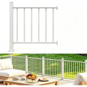 3FT White Deck Railing Kit for Deck, Porch, Patio & Balcony