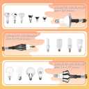 Buyplus 26FT Reach Light Bulb Changer for High Ceilings with 5-20FT Telescopic Extension Pole, Easy Flip-Tab Lock Bulb Changing Pole Extension with Basket and Suction Cup for Recessed Lights