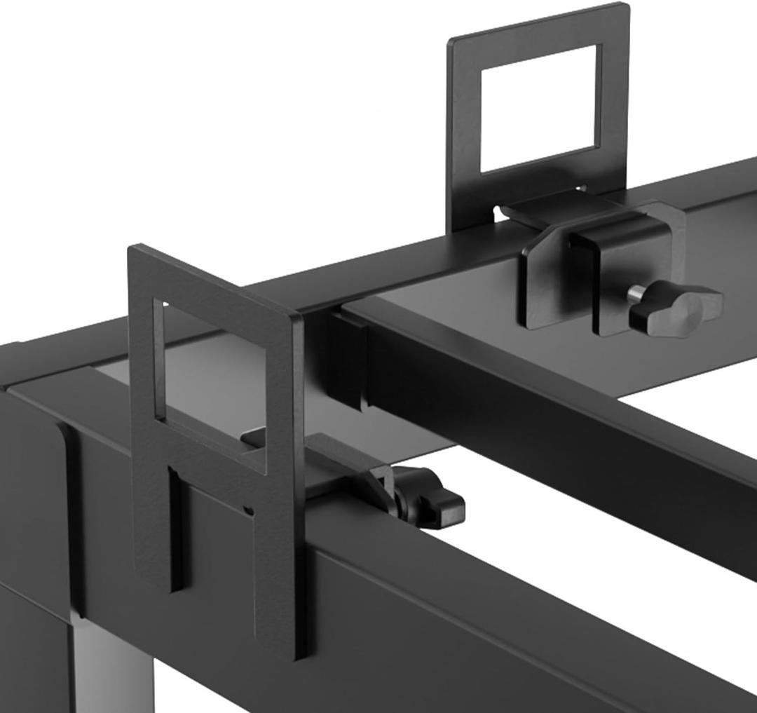 Adjustable Non Slip Mattress Gaskets for Metal Bed Frame Box Spring, 6 Pcs Mattress Holder in Place Gripper, Anti-Slip Baffle Mattress Retainer Bar, Keep Mattress from Sliding Gripper, Black