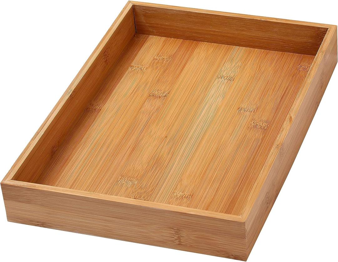 YBM HOME & Kitchen Bamboo Drawer Organizer Box 14" Lx10 Wx2 H #319