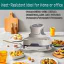 Air Fryer Trivets Silicone for Ninja Crispi, Hot Pads Potholders for Ninja Crispi Airfryer Accessories, Heat-Resistant, Non-Slip, Protection for Countertop (White)