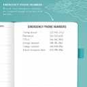 Legend Planner Address Book with Alphabetical Tabs  Mini Telephone Contacts Book for Phone Numbers, Addresses, Passwords, Small (Turquoise)