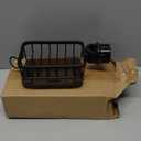 Kitchen Sink Faucet Organizer, Dish Sponge Holder Over Faucet Kitchen Sink Caddy Organizer with Hook for Bathroom, Scrubbers, Soap, Work with 0.7-1.1inch Round Water Pipe (Black,Left)