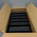 Large Stackable Plastic Storage Bins, 6-Pack, Black