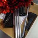 Red Christmas Tree, 5ft Collapsible Pop Up Tinsel Christmas Tree for Holiday Party Xmas Decor, Home Office Farmhouse Fireplace Decoration, Red-1