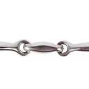 HORZE Lozenge Link Loose Ring Snaffle Bit - 16mm Width (4 1/2, Stainless Steel)