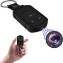 Hidden Camera Car Key - Portable Spy Camera Mini HD 1080P Nanny Cam Hidden Keychain Camera with Night Vision, Motion DetectionLoop Recording -Surveillance & Security Cameras