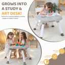 Time Followers 6-in-1 Baby Activity Center | 4 Stage Montessori-Inspired Toys | Grow Stationary Standing Toddler Table | Jumpers & Bouncers | Must Have for Boy & Girl 6, 12, 24+ Month Old (Beige)
