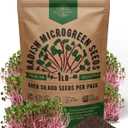 Organo Republic Radish Sprouting & Microgreens Seeds - Non-GMO, Heirloom Sprout Seeds Kit, 1lb Resealable Bag for & Growing Microgreens in Soil, Coconut Coir, Aerogarden & Hydroponic System.