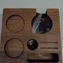 Walnut Espresso Tamping Station 54mm for Breville Machines Espresso Accessories Organizer Tamper Distributor Portafilter Holder and Multi Accessory Storage