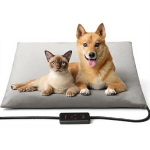 Toozey Large Heated Pet Mat 35x24 in - Waterproof, Chew Resistant, 6 Temp Settings with Timer, Indoor Use for Dogs and Cats (Grey) Toozey Large Heated Pet Mat 35x24 in - Waterproof, Chew Resistant, 6 Temp Settings with Timer, Indoor Use for Dogs and Cats (Grey)