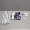 American Flag Poles - Tangle Free Flagpole with 3x5 US Flags for Outside - 7 FT Heavy Duty Outdoor Flag Pole Kit for Outside House, Porch, White