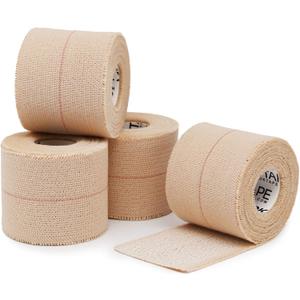 OK TAPE Elastic Adhesive Tape Bandage Tape Wrap - 4 Rolls, Flexible Stretch Bandages for Sports Ankle, Knee and Wrist Sprains (Beige, 2 Inch Wide)