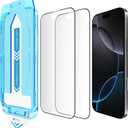 EGKimBa Matte Screen Protector for iPhone 16 Pro Max [6.9 inch], 2 Pack with Dust Removal Alignment Frame, Easy Installation, Bubble Free (Transparent)