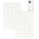 Yojaro 4 Pack Silicone Suction Phone Case Mount, Silicon Adhesive Smartphones Stand Sticky, Non Slip Suction Cup, Hands-Free Phone Accessories Holder for Selfies and Videos White