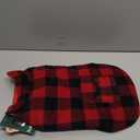 Kuoser Dog Winter Coat, Windproof Dog Fleece Jacket British Style Plaid Cold Weather Doggie Vest Coats, Reversible Cozy Warm Pet Clothes Apparel for Medium Dogs M (Blue)