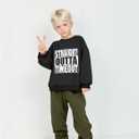 TUEMOS Toddler Boy Clothes Sweatsuits Fall Winters Boy Outfits (6-12 Months, Ba-black)