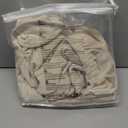 PrinceDeco 2 Pack Thick Velvet Stretch Armrest Covers for Chairs and Sofas Armchair Covers for Arms Couch Arm Cover Armrest Slipcover for Sofa Non Slip, Ivory  6"D x 4"W x 1"H