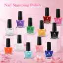 Biutee Nail Stamping Polish 12 Colors 6ML for Stamping Plates Air Dry With Gift Box