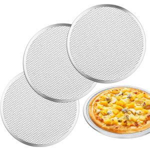 3 Pcs Pizza Screen, 12 Inch Pizza Pan for Oven, Nonstick Pizza Tray for Oven, Dishwasher Safe & Microwave Safe (12 inch)