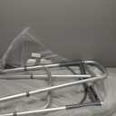 Drive Medical Two-Button Folding Walker w/ Wheels - Lightweight Rolling Mobility Support - Adjustable Height - Dual Push-Button Operation - 5 Inch Front Wheels - Durable Aluminum - Silver