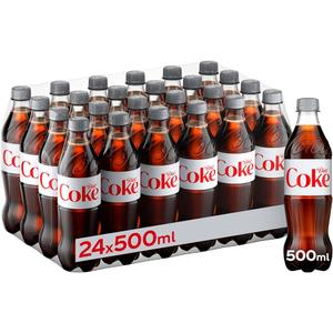 Diet Coke Soft Drink Bottles, 24 x 500 mL BBD Oct 13 2025