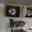 Bevinsee Front Fog Light Lamp Kit & Bulbs Compatible with Suzuki Grand Vitara 2006-2012 SX4 4Dr 2008-2012 Swift Pair Fog Light Assembly