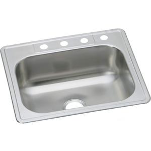 Elkay Drop-In Sink, 3 Hole, 21" x 15-3/4", Elite Satin DSE125223-1 Each