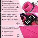 AOFITEE Dog Coat, Waterproof Dog Jacket for Winter, Warm Fullbody Dogs Snowsuit, Winter Coat for Small Dogs, Zip Up Pet Puffer Jacket Fleece Vest, Outdoor Reflective Cold Weather Pet Coats, Medium