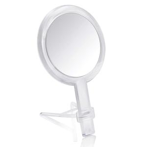 Gotofine 1X & 10X Magnifying Double Side Hand Makeup Mirror with Stand, Handheld Vanity Mirror, Clear