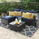 3 x OTOSTAR Set of 4 Waterproof Throw Pillow Covers 16x24 Inch Farmhouse Geometric Square Pillow Cases for Couch Patio Furniture Balcony Garden Outdoor DecorationGeometry70-Yellow