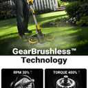 Brushless Cordless Weed Wacker, 4820 Gear Brushless Motor 20V Battery Powered Weed Eater, 3-in-1 Trimmer/Edger/Lawn Mower (Two Batteries Pack)