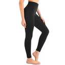 Leafigure High Waisted Leggings for Women- Soft No See-Through Yoga Pants for Gym Workout Running Black XXL