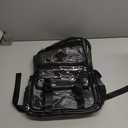 Sisipoet Clear Backpack for School, PVC Clear Bookbag Heavy Duty Transparent Backpack for Stadium Events See Through Bag