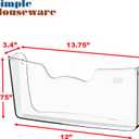Simple Houseware Clear Single Pocket Wall Mount for Hanging File Holder, 3 Packs