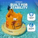 SWIMLINE Giant Inflatable Pirate Castle Pool Float For Kids And Adults Size| Floating Kingdom Raft Lounger Combo With Gate Shield Windows & Accessories For Pools Lakes Beach | Fits Up To 4 People