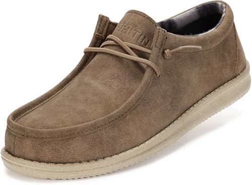 WHITIN Men's Easy Breezy Slip On Loafers | Foam-Cushioned Footbed | Ultralight Flex Sole Size 45, Light Brown, 12 WHITIN Men's Easy Breezy Slip On Loafers | Foam-Cushioned Footbed | Ultralight Flex Sole Size 45, Light Brown, 12