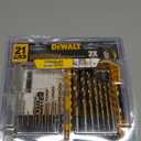 DEWALT Titanium Nitride Coated Drill Bit Set, Pilot Point, 21-Piece (DW1361)