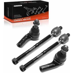 A-Premium Set of 4, Front Inner & Outer Tie Rod End Kit, Compatible with Chevrolet Spark 2016-2022