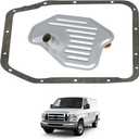 FT105 4R75E Automatic Transmission Filter Oil Pan Gasket Kit Compatible with Ford E150 E250 E350 F150 F250 Explorer Expedition Mustang Lincoln Mark LT Mercury Replace OE F6AZ7A098A 58955